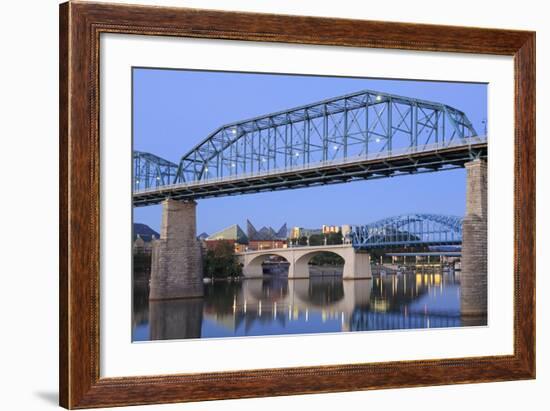 Walnut Street Bridge over the Tennessee River, Chattanooga, Tennessee, United States of America-Richard Cummins-Framed Photographic Print