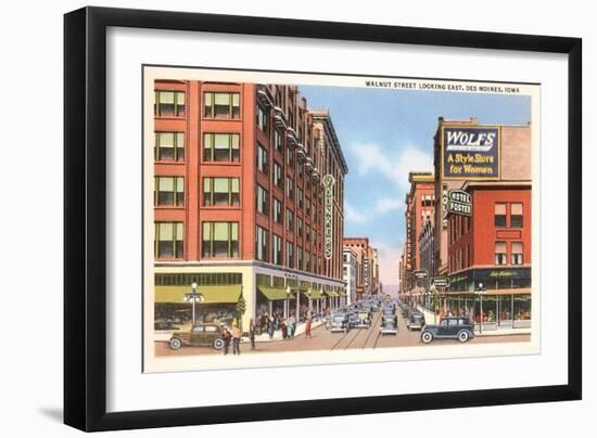 Walnut Street, Des Moines, Iowa-null-Framed Art Print