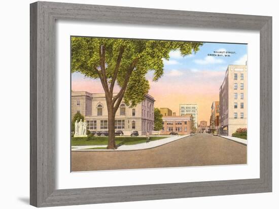 Walnut Street, Green Bay, Wisconsin-null-Framed Art Print