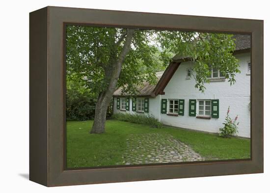 Walnut Tree in the Garden of an Old Thatched House-Uwe Steffens-Framed Premier Image Canvas