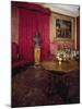 Walnut Veneer Wood Table in Pope Benedict XIV's Salon, Tozzoni Mansion, Italy-null-Mounted Giclee Print