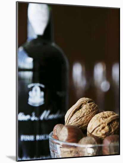 Walnuts, Hazelnuts and Bottle of Madeira-Henrik Freek-Mounted Photographic Print