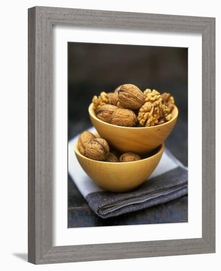 Walnuts in Wooden Bowls-Akiko Ida-Framed Photographic Print
