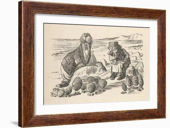 Walrus and Carpenter Address the Oysters-null-Framed Art Print