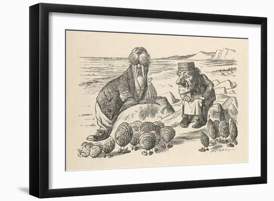 Walrus and Carpenter Address the Oysters-null-Framed Art Print