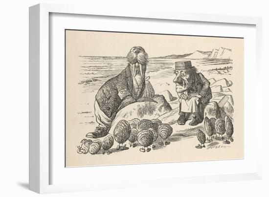 Walrus and Carpenter Address the Oysters-null-Framed Art Print