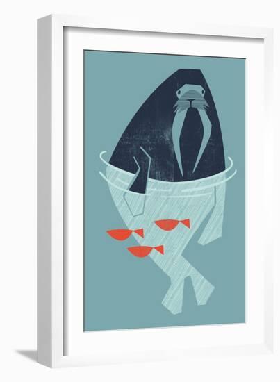 Walrus--Framed Giclee Print