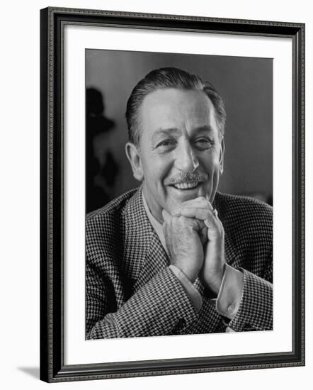 Walt Disney in Smiling Portrait-Alfred Eisenstaedt-Framed Premium Photographic Print