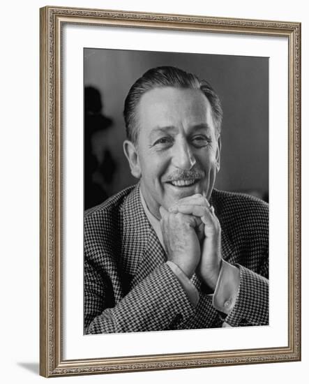 Walt Disney in Smiling Portrait-Alfred Eisenstaedt-Framed Premium Photographic Print