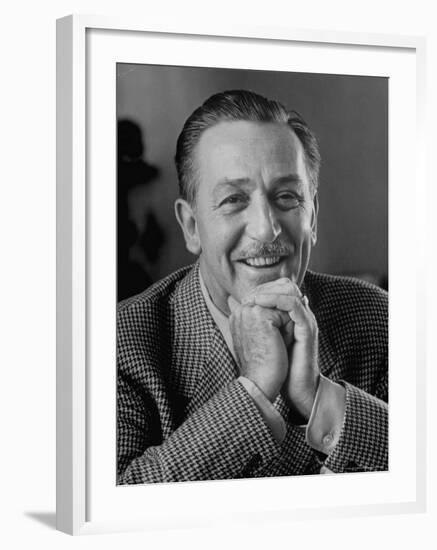 Walt Disney in Smiling Portrait-Alfred Eisenstaedt-Framed Premium Photographic Print