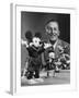 Walt Disney, of Walt Disney Studios, Posing with Some Famous Cartoon Characters-J. R. Eyerman-Framed Premium Photographic Print
