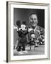 Walt Disney, of Walt Disney Studios, Posing with Some Famous Cartoon Characters-J. R. Eyerman-Framed Premium Photographic Print