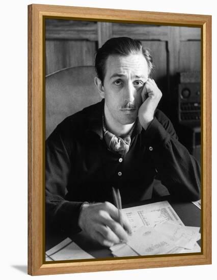 Walt Disney Sitting at His Desk-Alfred Eisenstaedt-Framed Premier Image Canvas