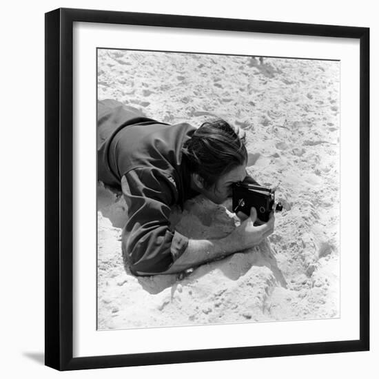 Walt Disney Using Camera in Rio De Janeiro, Brazil, 1941-Hart Preston-Framed Photographic Print