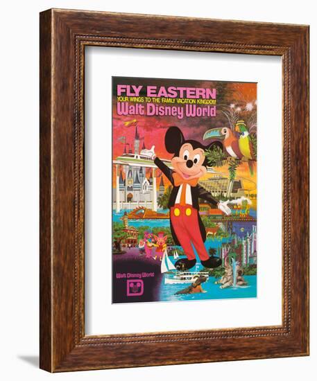 Walt Disney World - Fly Eastern Airlines - Orlando, Florida-Pacifica Island Art-Framed Art Print