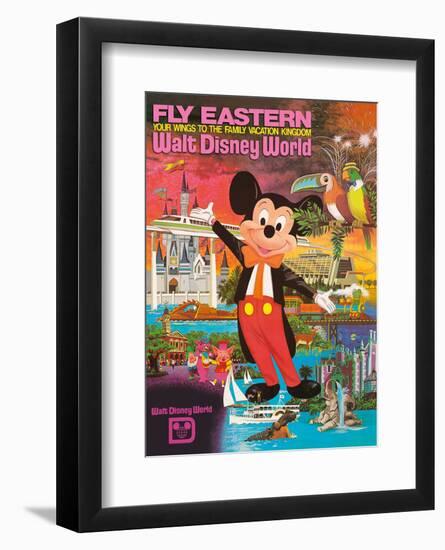Walt Disney World - Fly Eastern Airlines - Orlando, Florida-Pacifica Island Art-Framed Art Print