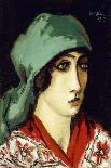 Ruth with Green Headcloth, 1927 (Oil on Canvas)-Walt Kuhn-Mounted Giclee Print