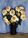 Red Roses in a Yellow Pitcher, 1934 (Oil on Canvas)-Walt Kuhn-Giclee Print