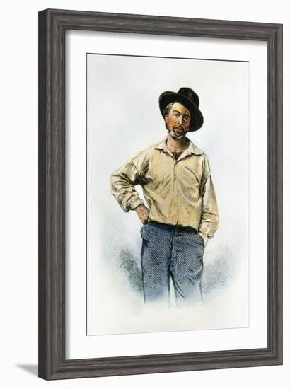 Walt Whitman (1819-1892)-Samuel Hollyer-Framed Giclee Print