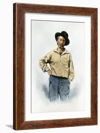 Walt Whitman (1819-1892)-Samuel Hollyer-Framed Giclee Print