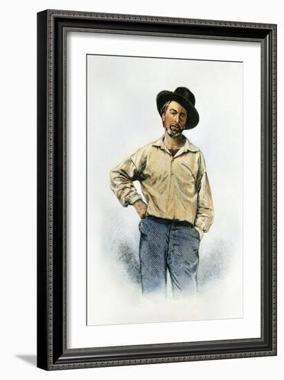 Walt Whitman (1819-1892)-Samuel Hollyer-Framed Giclee Print