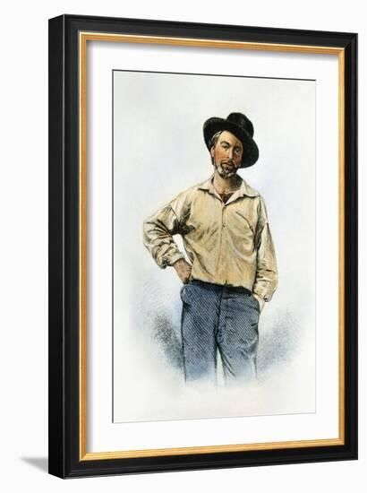 Walt Whitman (1819-1892)-Samuel Hollyer-Framed Giclee Print