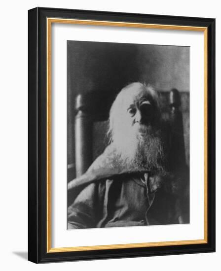Walt Whitman American Poet, in 1991, the Last Year of His Life, Thomas Eakins-null-Framed Art Print