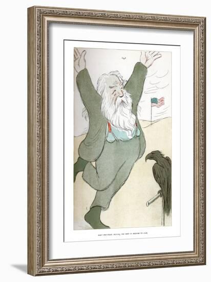 Walt Whitman, Inciting the Bird of Freedom to Soar, 1904-Max Beerbohm-Framed Giclee Print