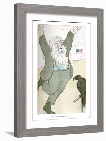 Walt Whitman, Inciting the Bird of Freedom to Soar, 1904-Max Beerbohm-Framed Giclee Print