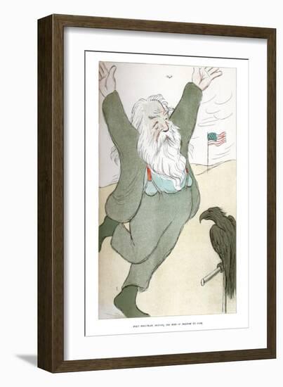 Walt Whitman, Inciting the Bird of Freedom to Soar, 1904-Max Beerbohm-Framed Giclee Print