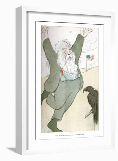 Walt Whitman, Inciting the Bird of Freedom to Soar, 1904-Max Beerbohm-Framed Giclee Print