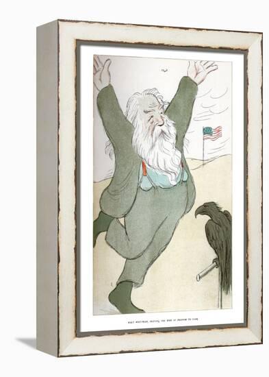 Walt Whitman, Inciting the Bird of Freedom to Soar, 1904-Max Beerbohm-Framed Premier Image Canvas