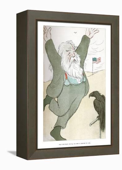 Walt Whitman, Inciting the Bird of Freedom to Soar, 1904-Max Beerbohm-Framed Premier Image Canvas