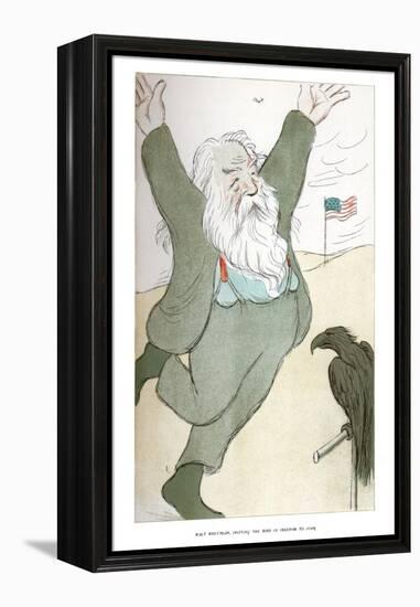 Walt Whitman, Inciting the Bird of Freedom to Soar, 1904-Max Beerbohm-Framed Premier Image Canvas