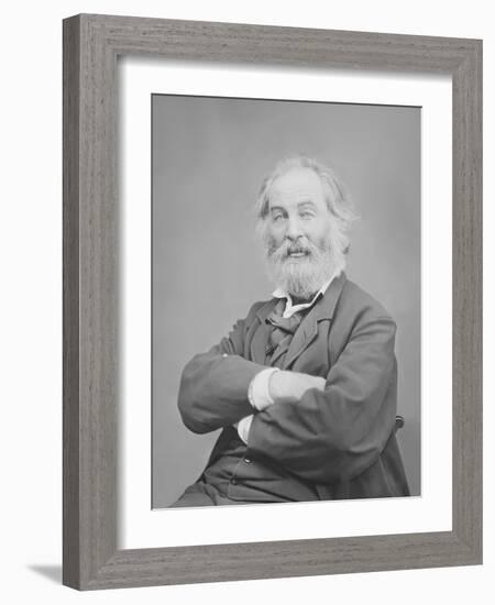 Walt Whitman Portrait Circa 1861-1865-Stocktrek Images-Framed Photographic Print