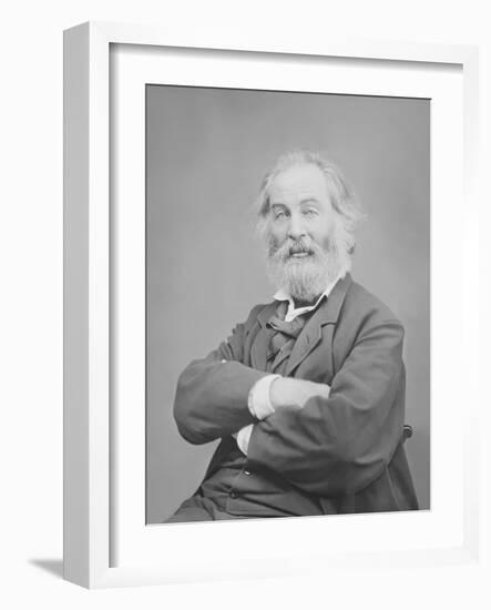 Walt Whitman Portrait Circa 1861-1865-Stocktrek Images-Framed Photographic Print