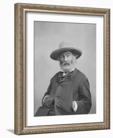 Walt Whitman Portrait Circa 1861-1865-Stocktrek Images-Framed Photographic Print