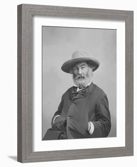 Walt Whitman Portrait Circa 1861-1865-Stocktrek Images-Framed Photographic Print