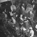 Overall Shot of the 44 Linotype Machines in the Government Printing Office-Walter B^ Lane-Premier Image Canvas
