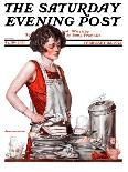 "Dirty Dishes," Saturday Evening Post Cover, February 23, 1924-Walter Beach Humphrey-Framed Giclee Print