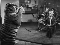 Animal Trainer Gunther Gebel Williams on "Panorama" with Guest Martha Mitchell and Maury Povich-Walter Bennett-Premium Photographic Print