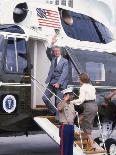 President Jimmy Carter Boarding Helicopter Marine 1 with Wife Rosalynn For an Easter Vacation-Walter Bennett-Framed Photographic Print