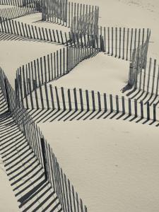 New York, Long Island, the Hamptons, Westhampton Beach, Beach Erosion Fence, USA by Walter Bibikow
