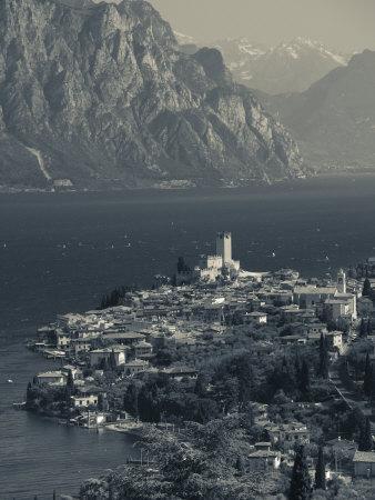 アンティーク壁掛け　View of Garda Lake アート作品 Lake Of Garda Paintings for Sale - Fine Art America
