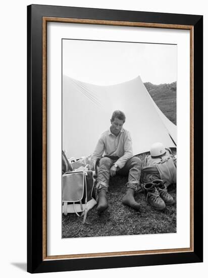 Walter Bonatti on the Eiger-Mario de Biasi-Framed Giclee Print