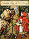 'Little Red Riding Hood', the Wolf Accosting Her in the Forest-Walter Crane-Giclee Print