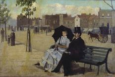 Walter Greaves and Alice Greaves on the Embankment-Walter Greaves-Giclee Print