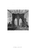 Over the Brooklyn Bridge at Night-Walter Gritsik-Art Print