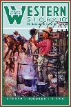 Western Story Magazine: Supper Time-Walter Kaskell Kinton-Stretched Canvas