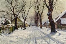 Winter in the Village-Walter Moras-Framed Giclee Print